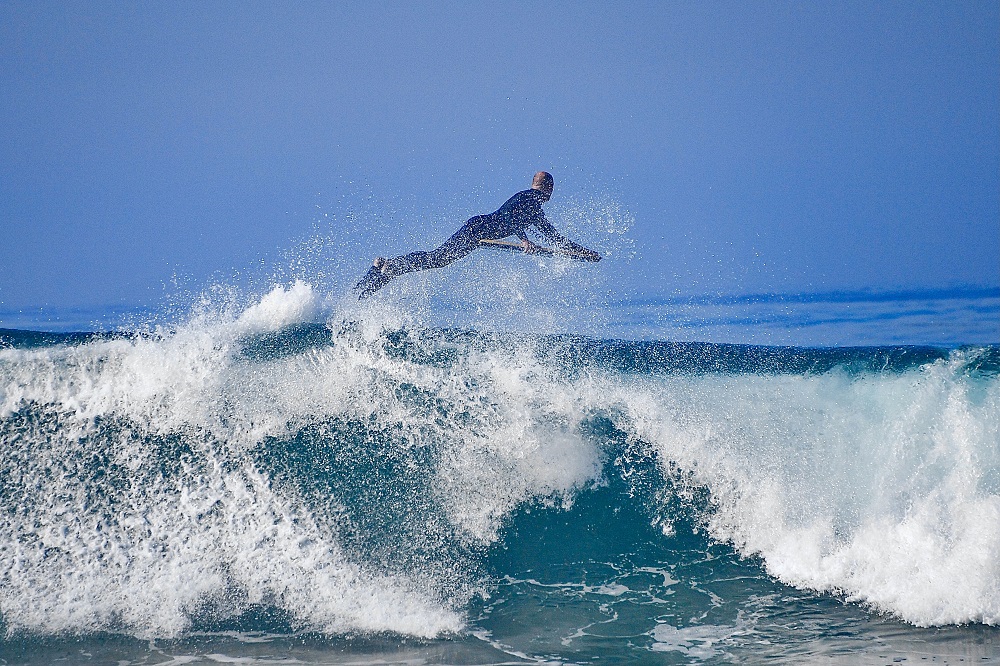 Sun Photo A00040 Flying Body Boarder at Salt Creek Beach